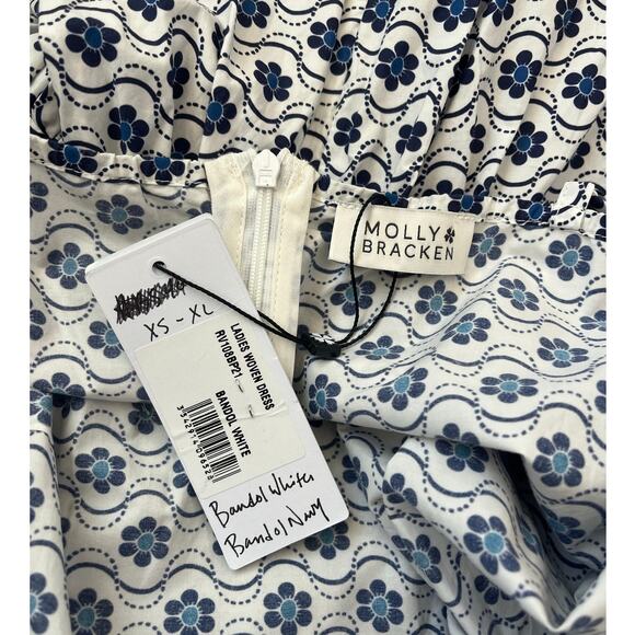 NWT Molly Bracken Dress Floral Cotton Midi Spaghetti Strap Womens Size XS - Picture 5 of 9